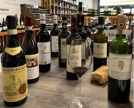 Notre carte de vins italiens